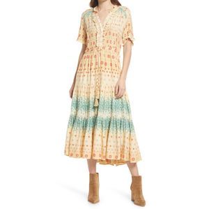 Rare Feeling Maxi Dress In Cloud Combo